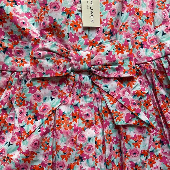 Janie and Jack Girls Floral Smocked Dress Size 10 NWT Peter Pan Collar - Picture 5 of 6